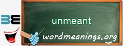 WordMeaning blackboard for unmeant